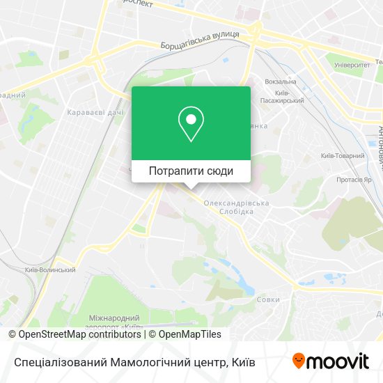 Карта Спеціалізований Мамологічний центр