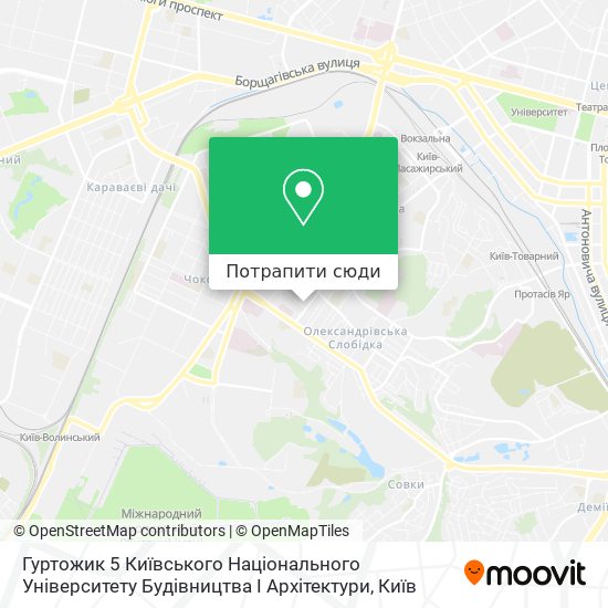 Карта Гуртожик 5 Київського Національного Університету Будівництва І Архітектури