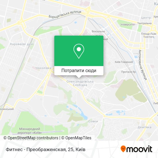 Карта Фитнес - Преображенская, 25