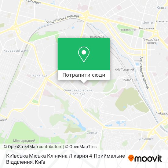 Карта Київська Міська Клінічна Лікарня 4-Приймальне Відділення