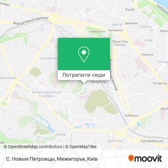Карта С. Новые Петровцы, Межигорье