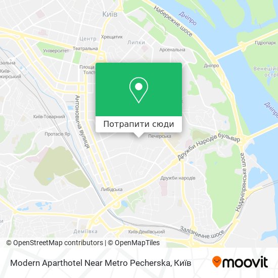 Карта Modern Aparthotel Near Metro Pecherska