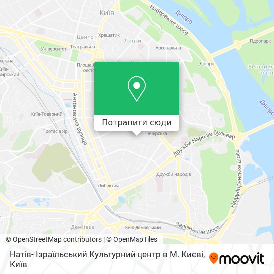 Карта Натів- Ізраїльський Культурний центр в М. Києві