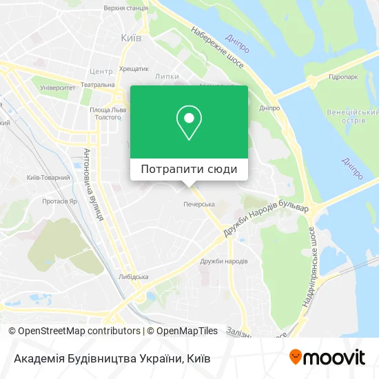 Карта Академія Будівництва України