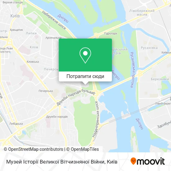 Карта Музей Історії Великої Вітчизняної Війни