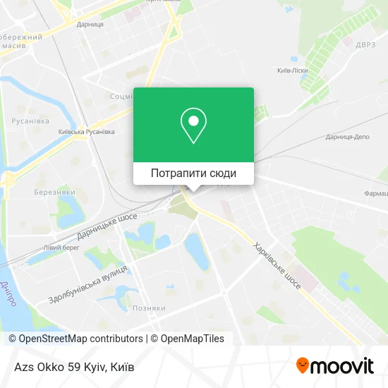 Карта Azs Okko 59 Kyiv