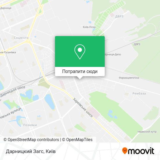 Карта Дарницкий Загс
