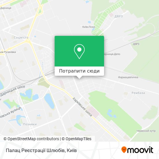 Карта Палац Реєстрації Шлюбів
