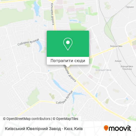 Карта Київський Ювелірний Завод - Кюз