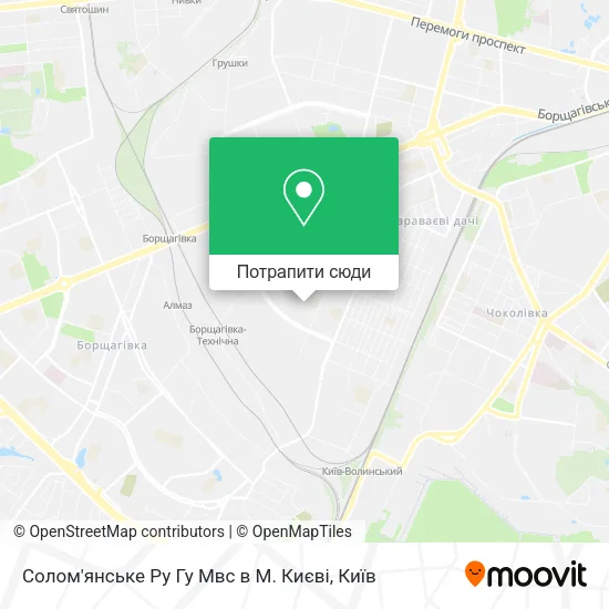 Карта Солом'янське Ру Гу Мвс в М. Києві