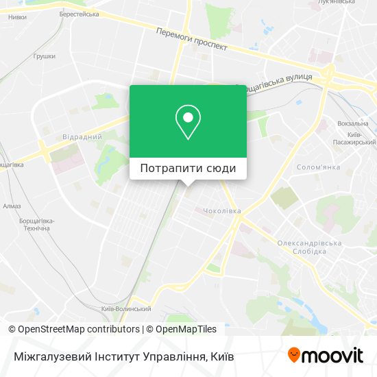 Карта Міжгалузевий Інститут Управління