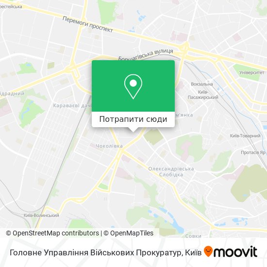 Карта Головне Управління Військових Прокуратур