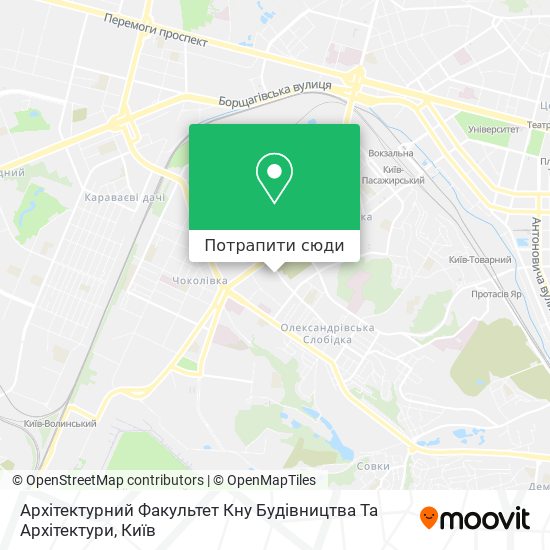 Карта Архітектурний Факультет Кну Будівництва Та Архітектури