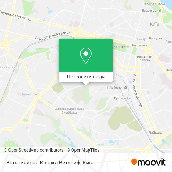 Карта Ветеринарна Клініка Ветлайф
