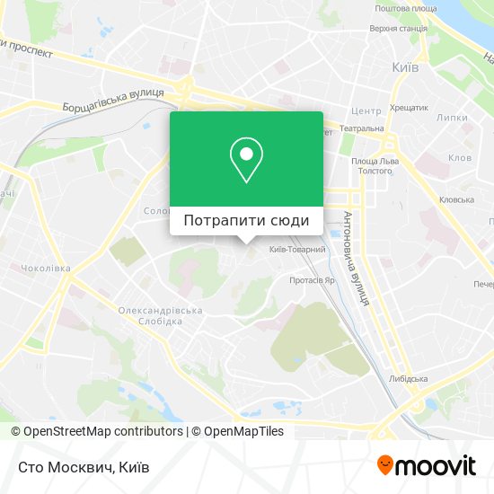 Карта Сто Москвич