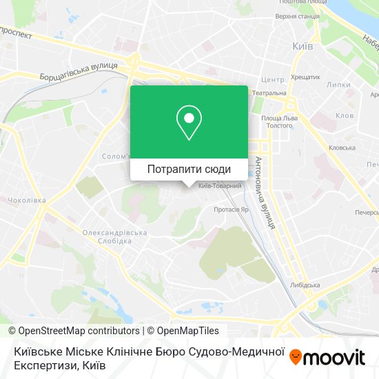 Карта Київське Міське Клінічне Бюро Судово-Медичної Експертизи