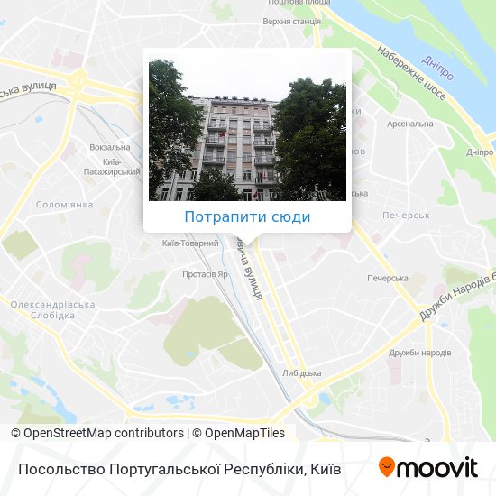 Карта Посольство Португальської Республіки