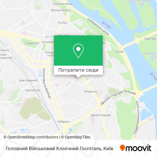 Карта Головний Військовий Клінічний Госпіталь