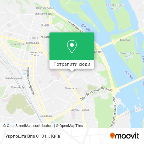 Карта Укрпошта Впз 01011