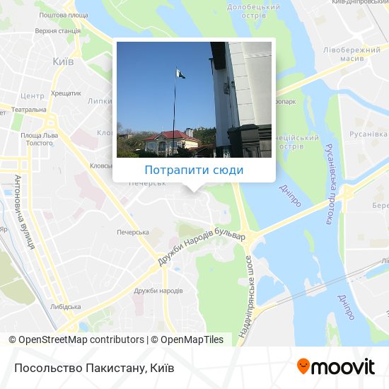 Карта Посольство Пакистану