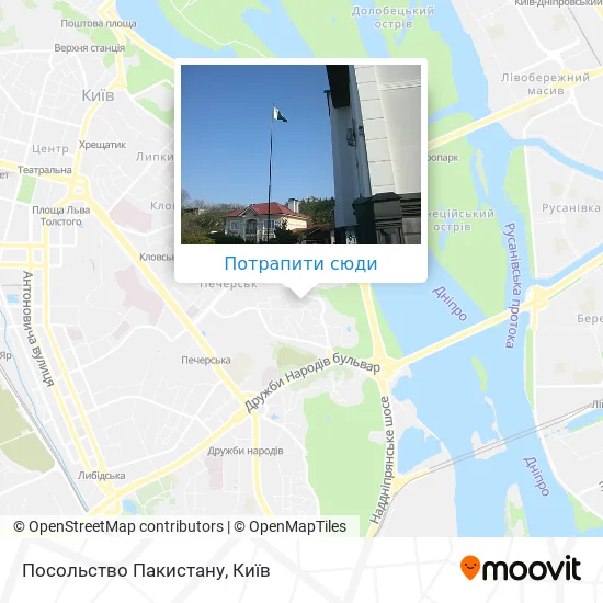 Карта Посольство Пакистану