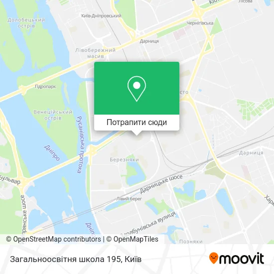Карта Загальноосвітня школа 195
