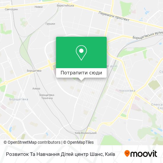 Карта Розвиток Та Навчання Дітей центр Шанс
