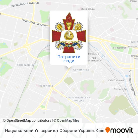 Карта Національний Університет Оборони України