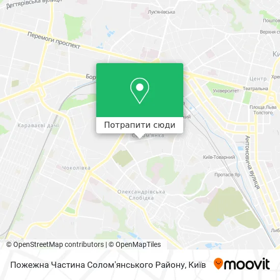 Карта Пожежна Частина Солом'янського Району