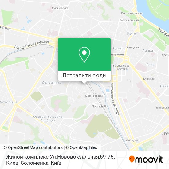 Карта Жилой комплекс Ул.Нововокзальная,69-75. Киев, Соломенка