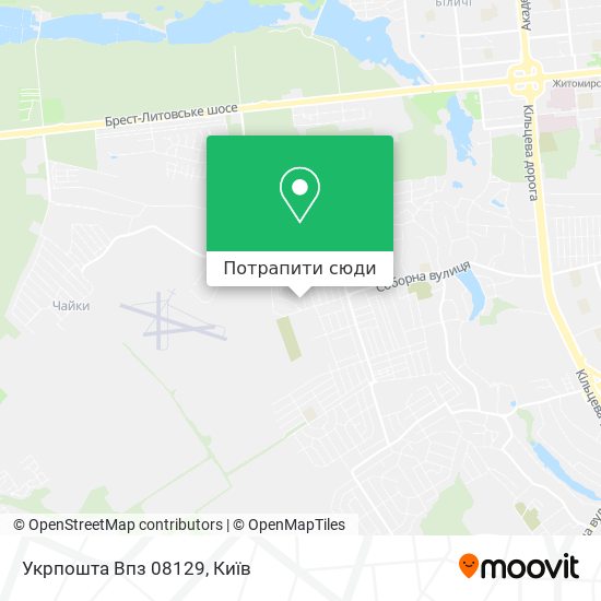 Карта Укрпошта Впз 08129