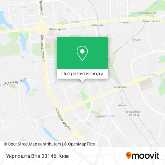 Карта Укрпошта Впз 03146