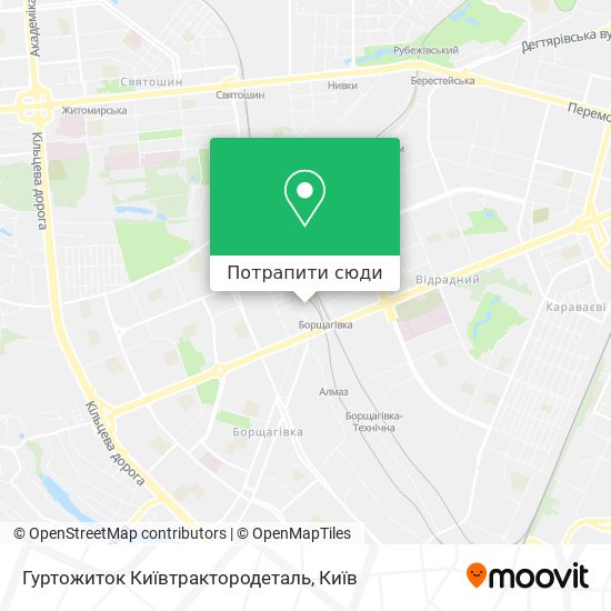 Карта Гуртожиток Київтрактородеталь
