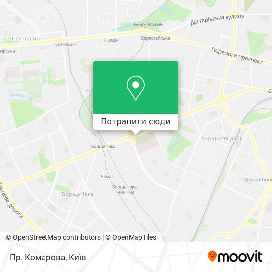 Карта Пр. Комарова