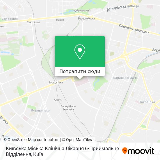 Карта Київська Міська Клінічна Лікарня 6-Приймальне Відділення