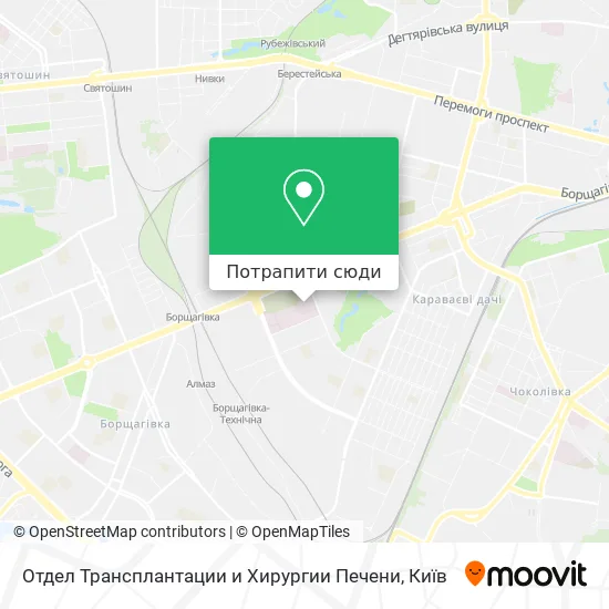 Карта Отдел Трансплантации и Хирургии Печени