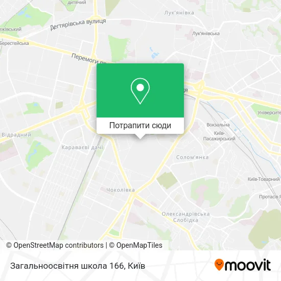 Карта Загальноосвітня школа 166