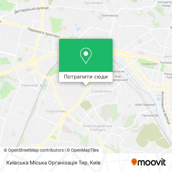 Карта Київська Міська Організація Тир