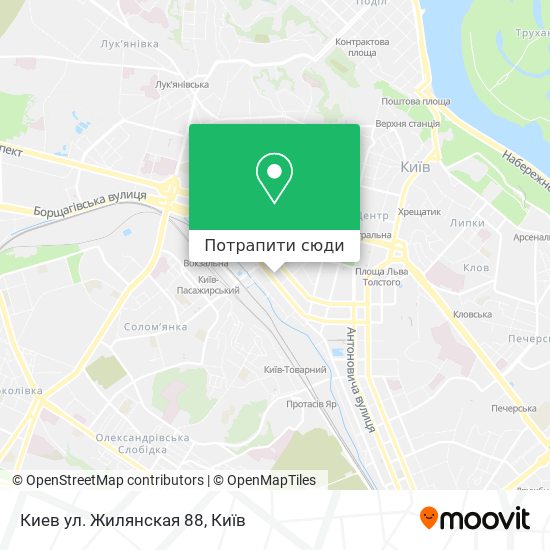 Карта Киев ул. Жилянская 88