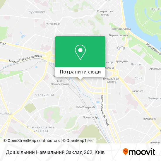 Карта Дошкільний Навчальний Заклад 262