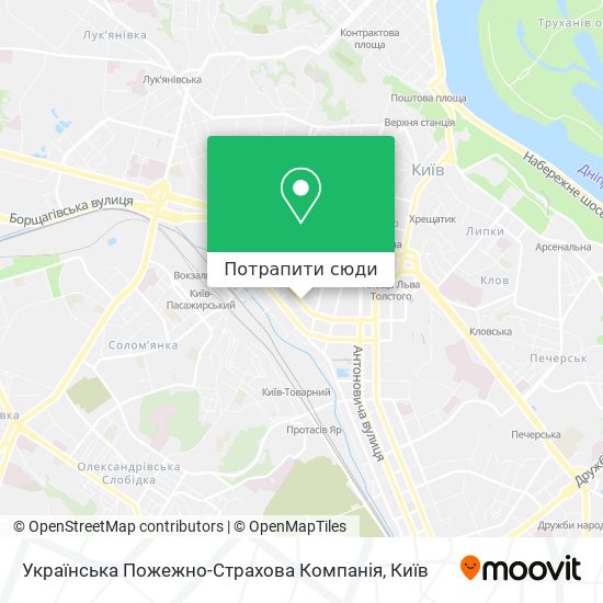 Карта Українська Пожежно-Страхова Компанія