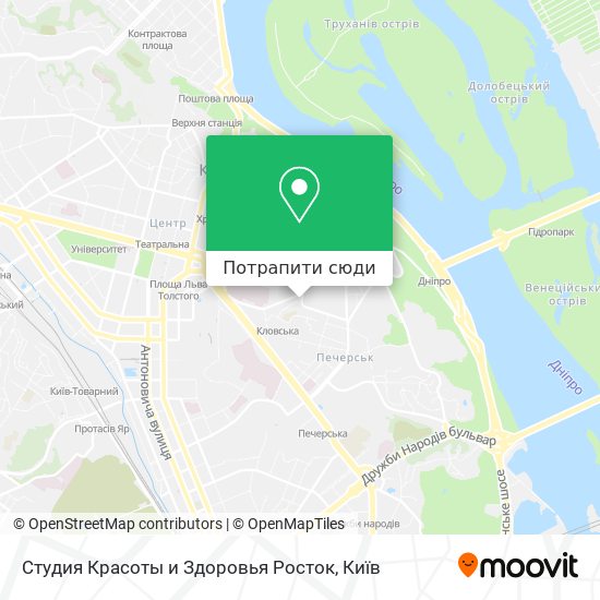 Карта Студия Красоты и Здоровья Росток