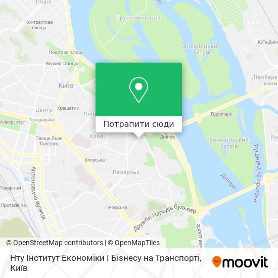 Карта Нту Інститут Економіки І Бізнесу на Транспорті