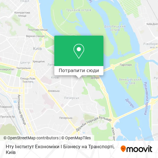 Карта Нту Інститут Економіки І Бізнесу на Транспорті