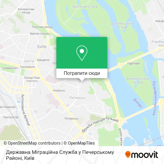Карта Державна Міграційна Служба у Печерському Районі