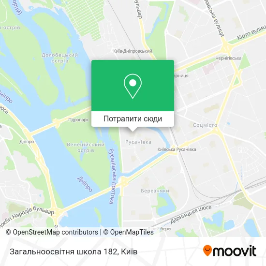 Карта Загальноосвітня школа 182
