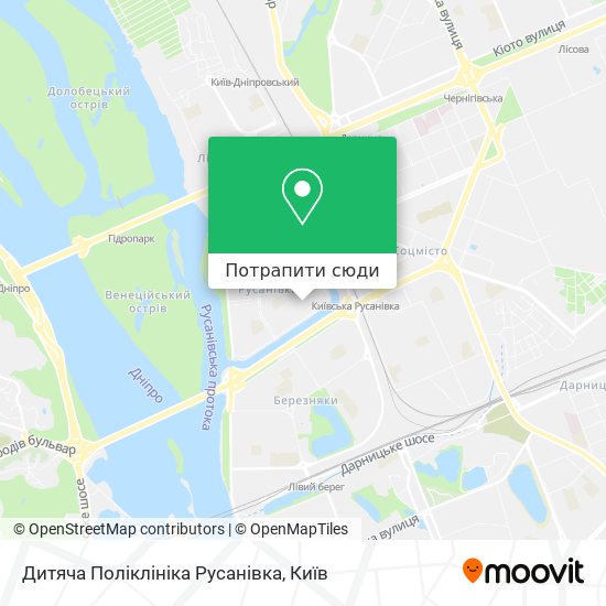 Карта Дитяча Поліклініка Русанівка