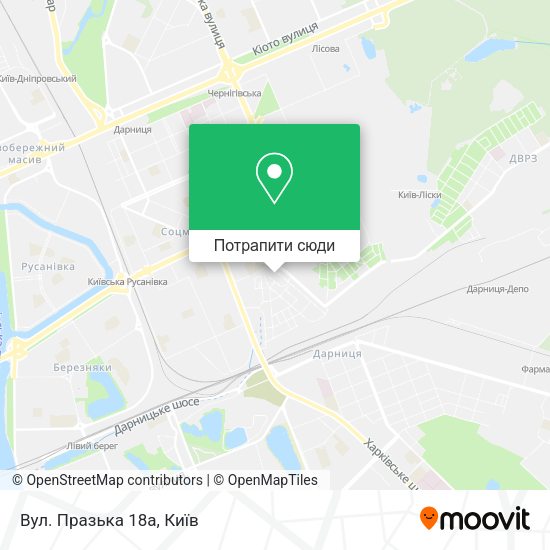 Карта Вул. Празька 18а