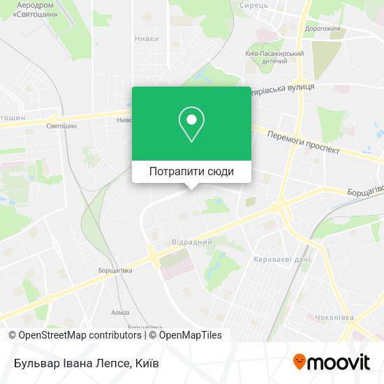 Карта Бульвар Івана Лепсе