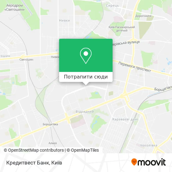 Карта Кредитвест Банк